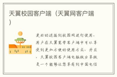 天翼客户端电脑版下载