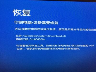无法修复你的电脑