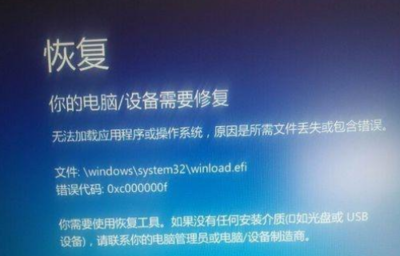 无法修复你的电脑
